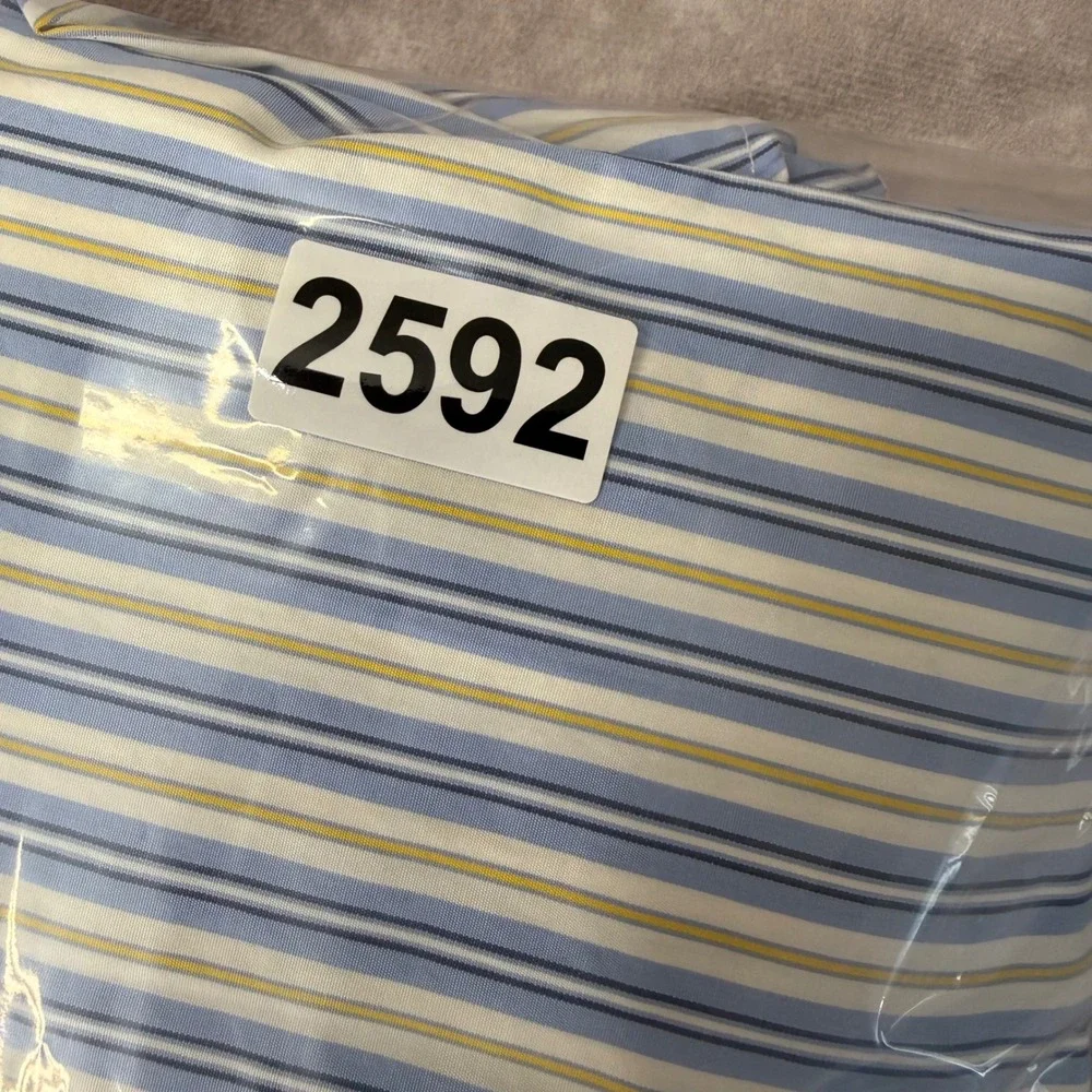 Polo Ralph Lauren Stanton Classic Fit Blue Yellow Striped Cotton Shirt XXL